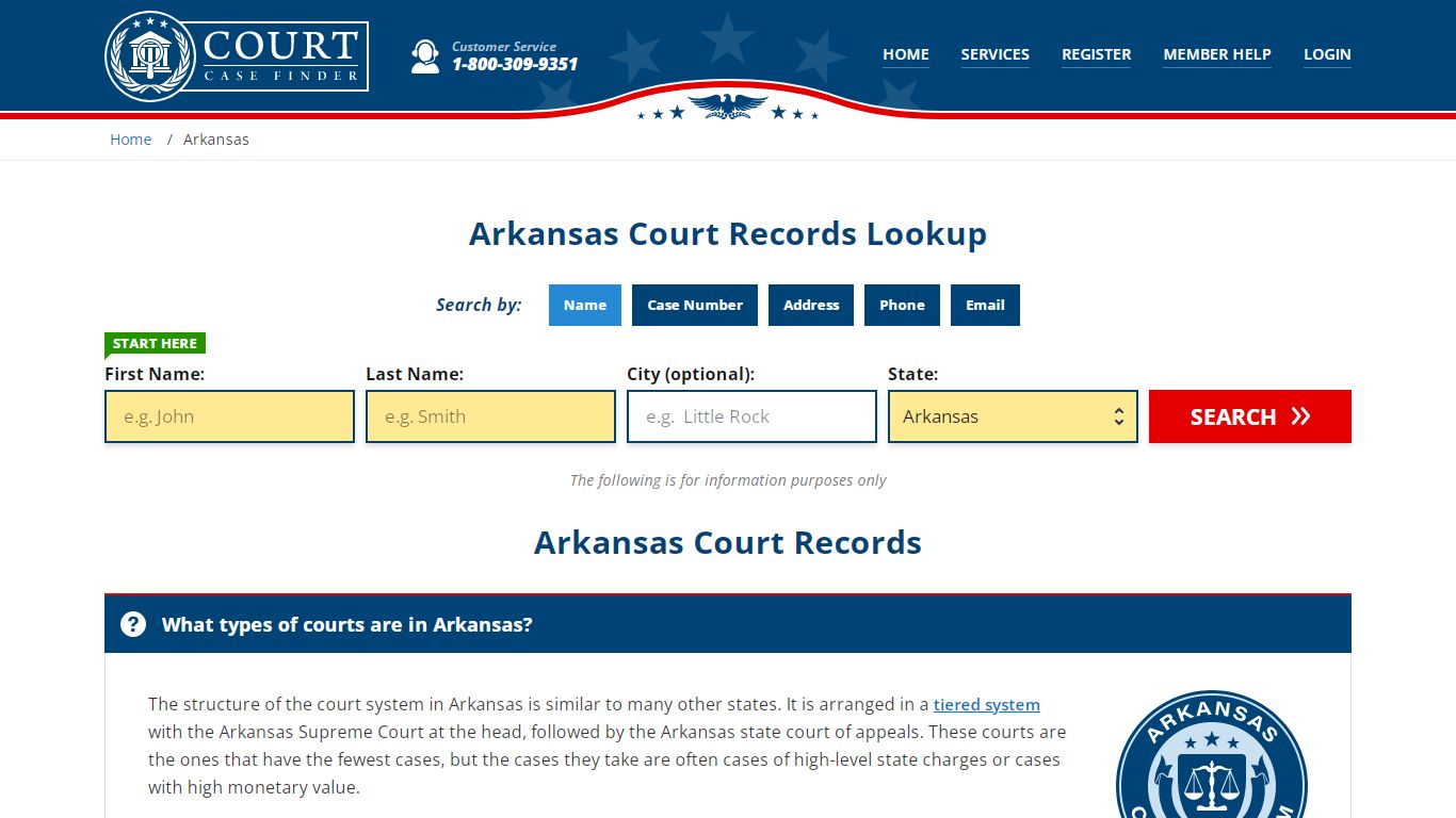 Arkansas Court Records Lookup - AR Court Case Search